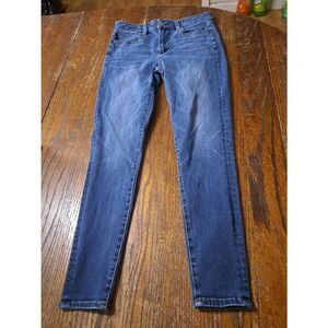 Size 2 American Eagle Super Hi Rise Denim Blue Jean Jeggings Next Level Stretch